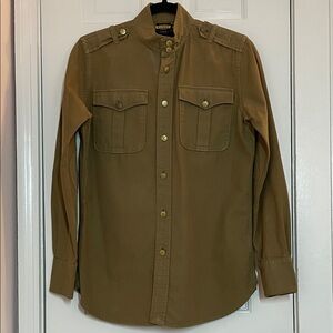 Rugby, Ralph Lauren, Army Green, Surplus Button Down Long Sleeve Shirt, Size 6